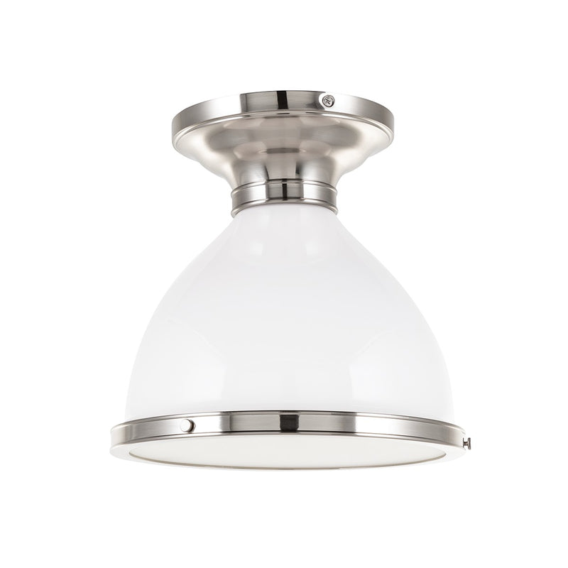 Hudson Valley 2612-SN One Light Semi Flush Mount, Satin Nickel