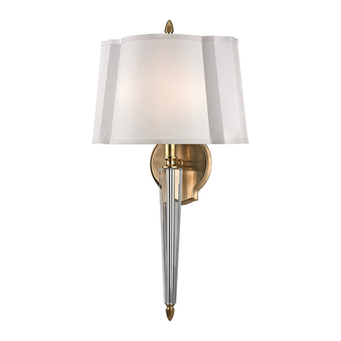 Hudson Valley 3611-AGB Two Light Wall Sconce, Aged Brass