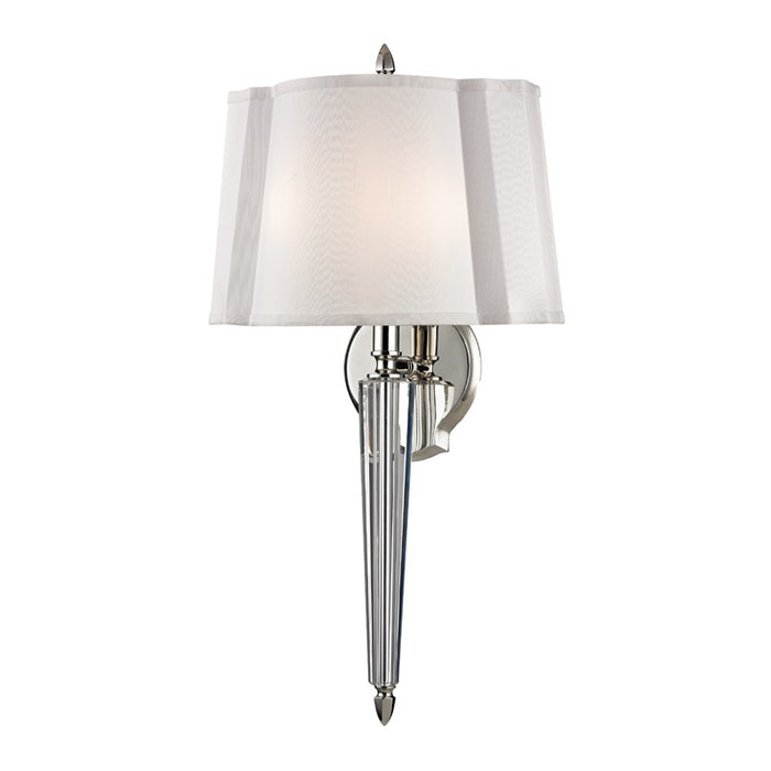 Hudson Valley 3611-PN Two Light Wall Sconce, Polished Nickel