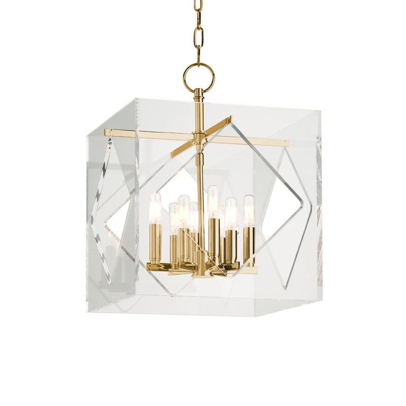 Hudson Valley 5916-AGB Eight Light Lantern, Aged Brass