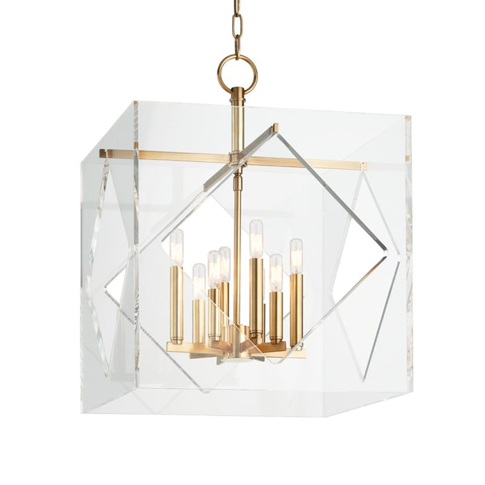 Hudson Valley 5920-AGB Eight Light Chandelier, Aged Brass