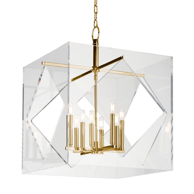 Hudson Valley 5924-AGB Eight Light Chandelier, Aged Brass