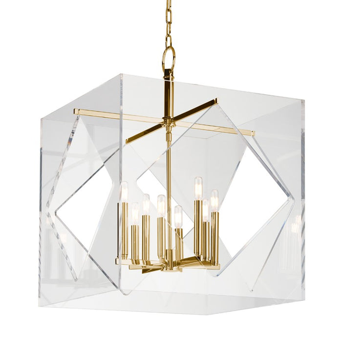Hudson Valley 5924-AGB Eight Light Chandelier, Aged Brass