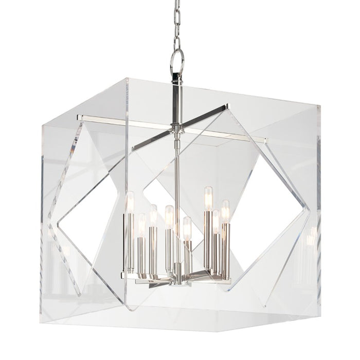 Hudson Valley 5924-PN Eight Light Chandelier, Polished Nickel