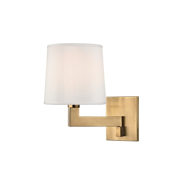 Hudson Valley 5931-AGB One Light Wall Sconce, Aged Brass