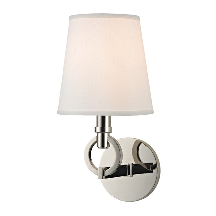 Hudson Valley 611-PN One Light Wall Sconce, Polished Nickel