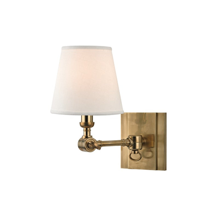 Hudson Valley 6231-AGB One Light Wall Sconce, Aged Brass