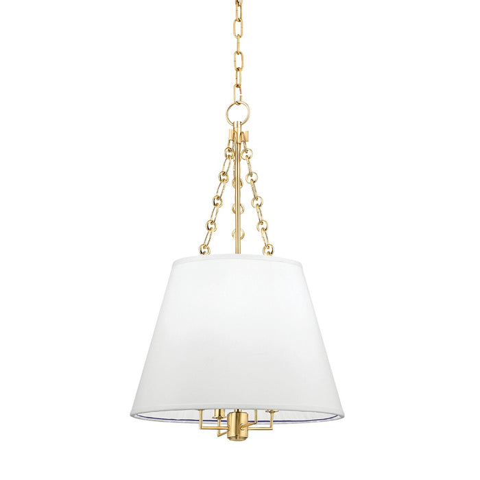 Hudson Valley 6415-AGB Four Light Pendant, Aged Brass