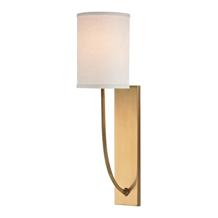 Hudson Valley 731-AGB One Light Wall Sconce, Aged Brass
