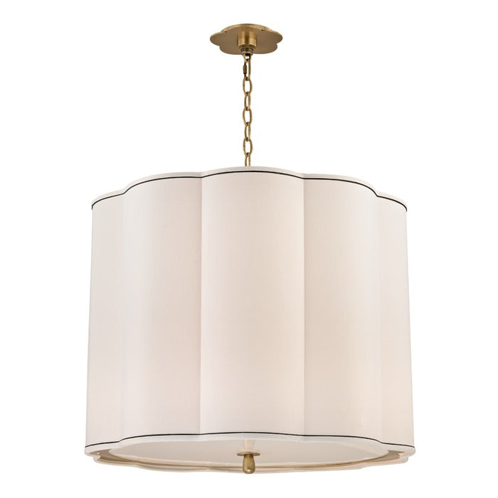 Hudson Valley 7925-AGB Five Light Chandelier, Aged Brass