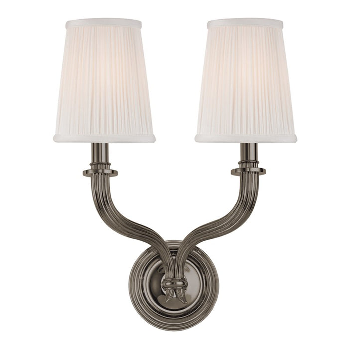 Hudson Valley 8112-AN Two Light Wall Sconce, Antique Nickel