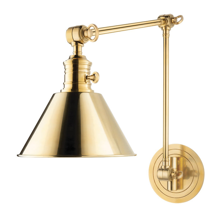 Hudson Valley 8323-AGB One Light Wall Sconce, Aged Brass
