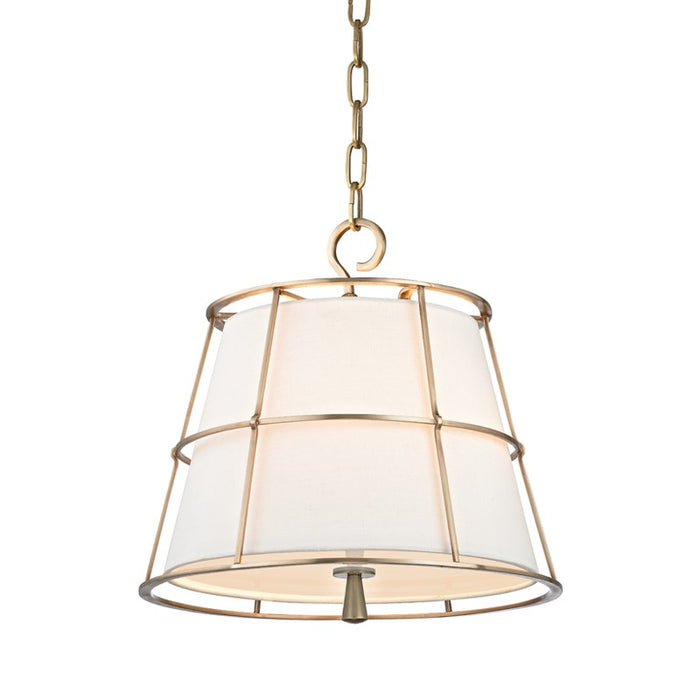 Hudson Valley 9816-AGB Two Light Pendant, Aged Brass