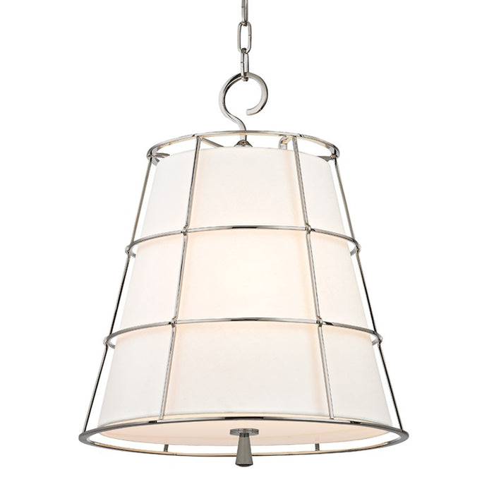 Hudson Valley 9818-PN Three Light Pendant, Polished Nickel