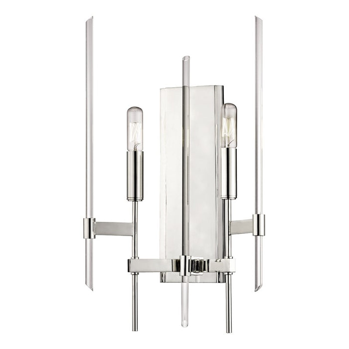 Hudson Valley 9902-PN Two Light Wall Sconce, Polished Nickel