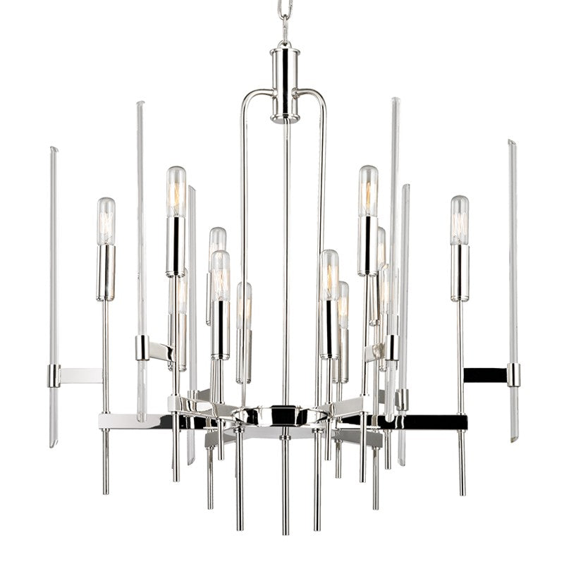 Hudson Valley 9912-PN 12 Light Chandelier, Polished Nickel