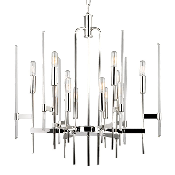 Hudson Valley 9912-PN 12 Light Chandelier, Polished Nickel