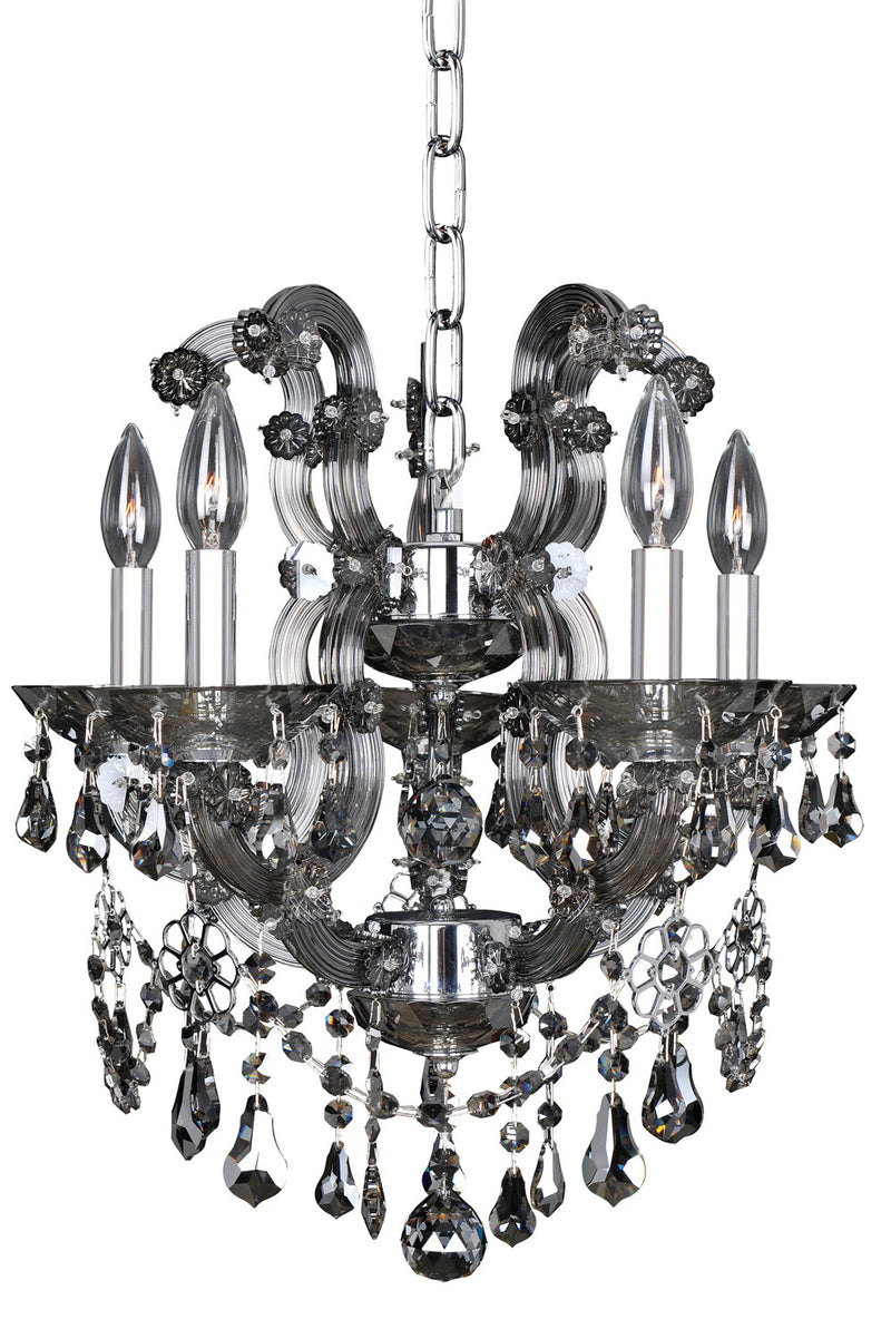 Allegri 023453-010-FR006 Five Light Chandelier, Chrome