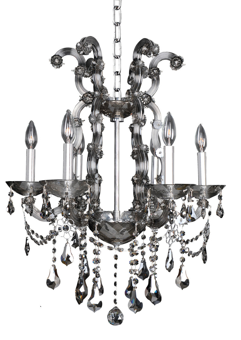Allegri 023455-010-FR006 Six Light Chandelier, Chrome