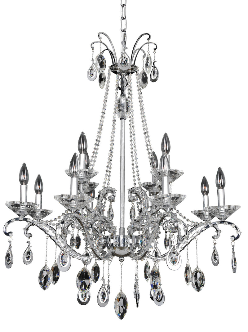 Allegri 023551-010-FR001 12 Light Chandelier, Chrome