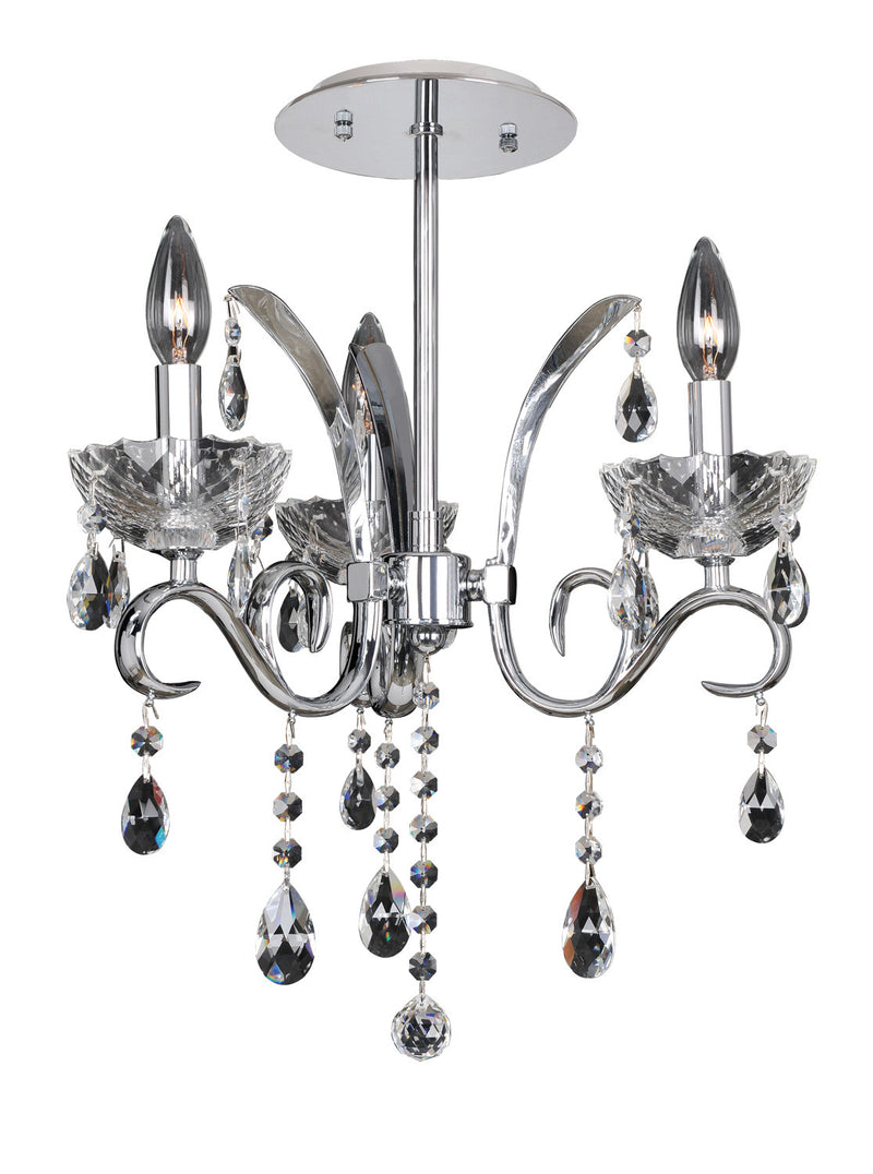 Allegri 023851-010-FR001 Three Light Flush Mount, Chrome