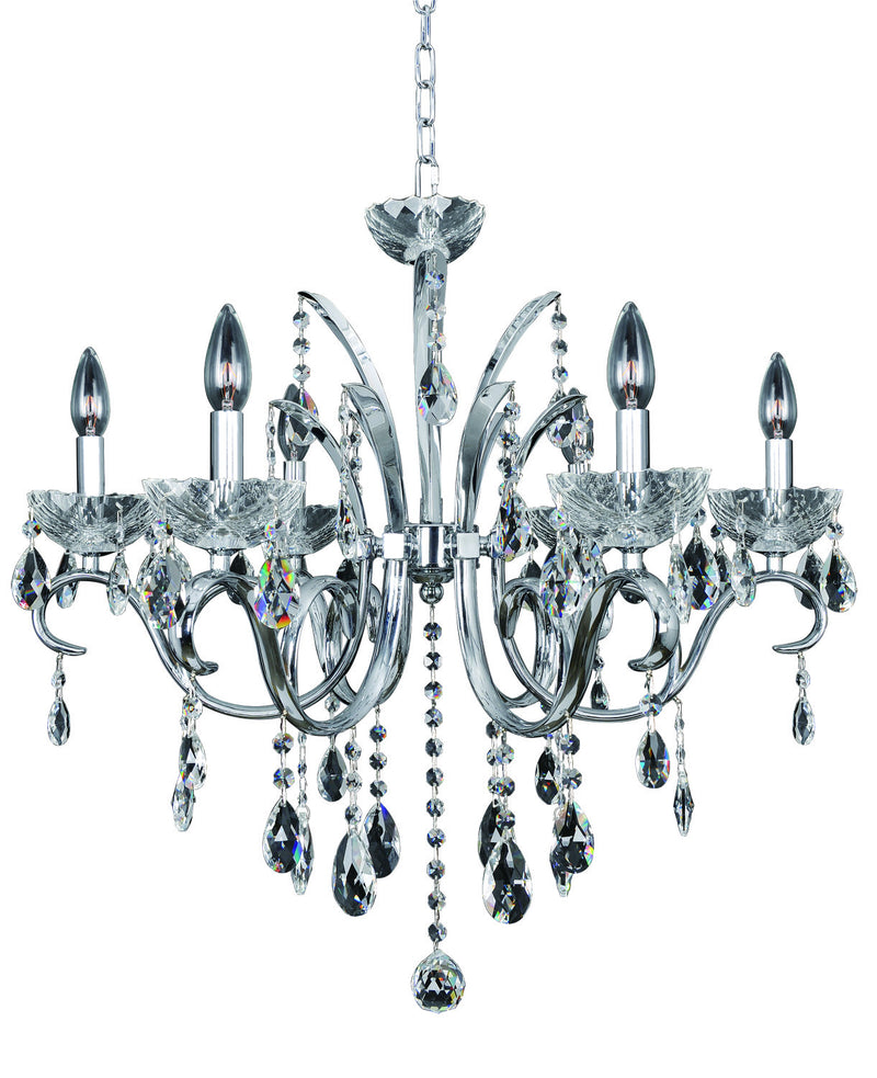 Allegri 023854-010-FR001 Six Light Chandelier, Chrome