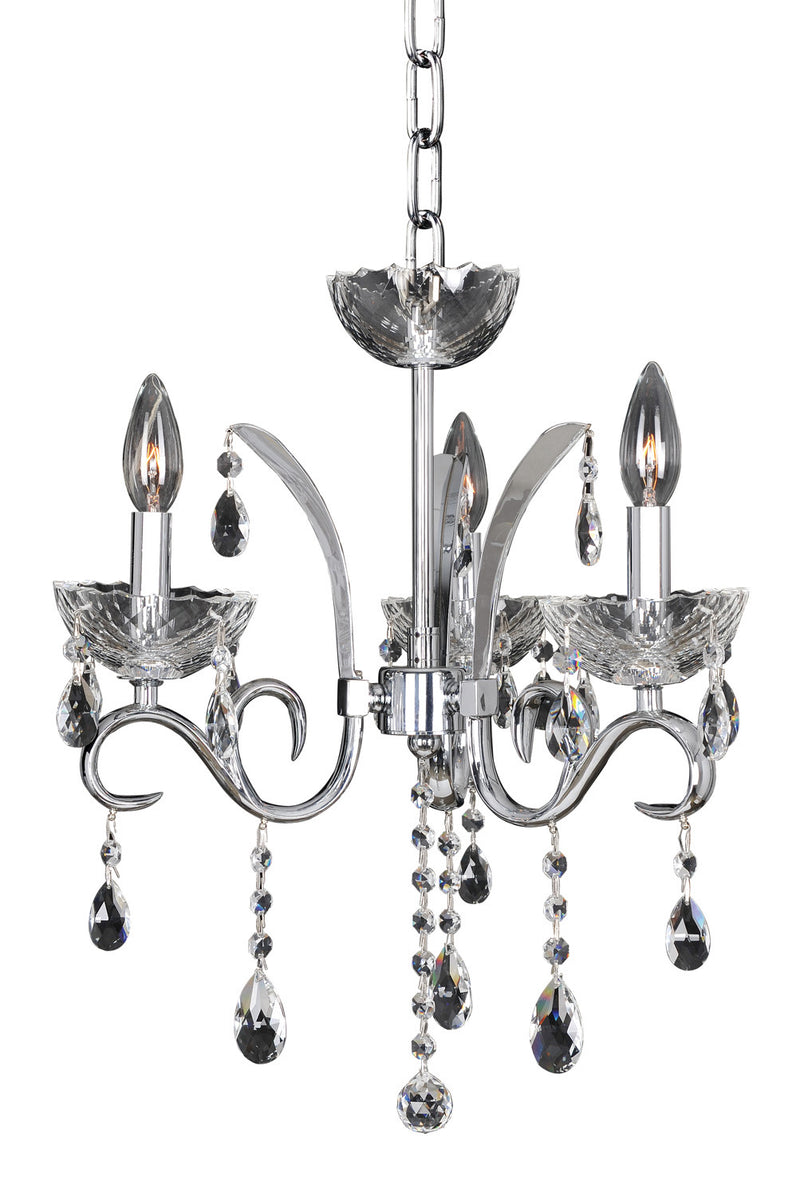 Allegri 023855-010-FR001 Three Light Chandelier, Chrome