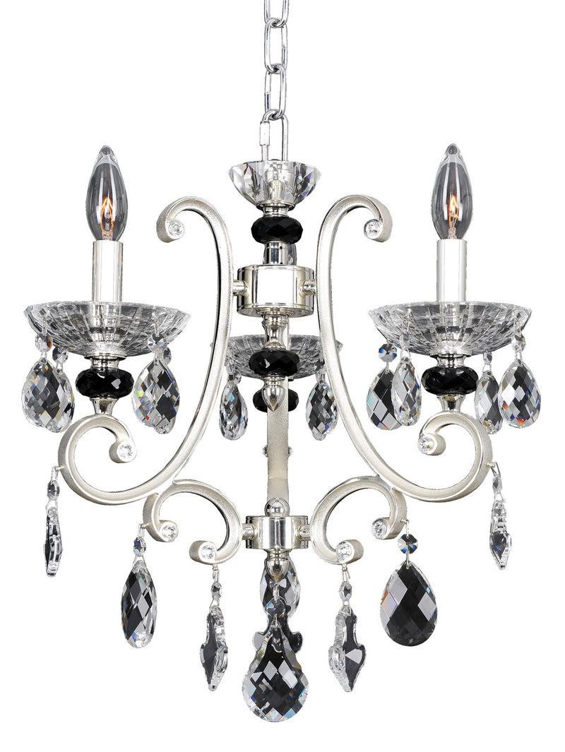 Allegri 023954-017-FR001 Three Light Chandelier, Two Tone Silver