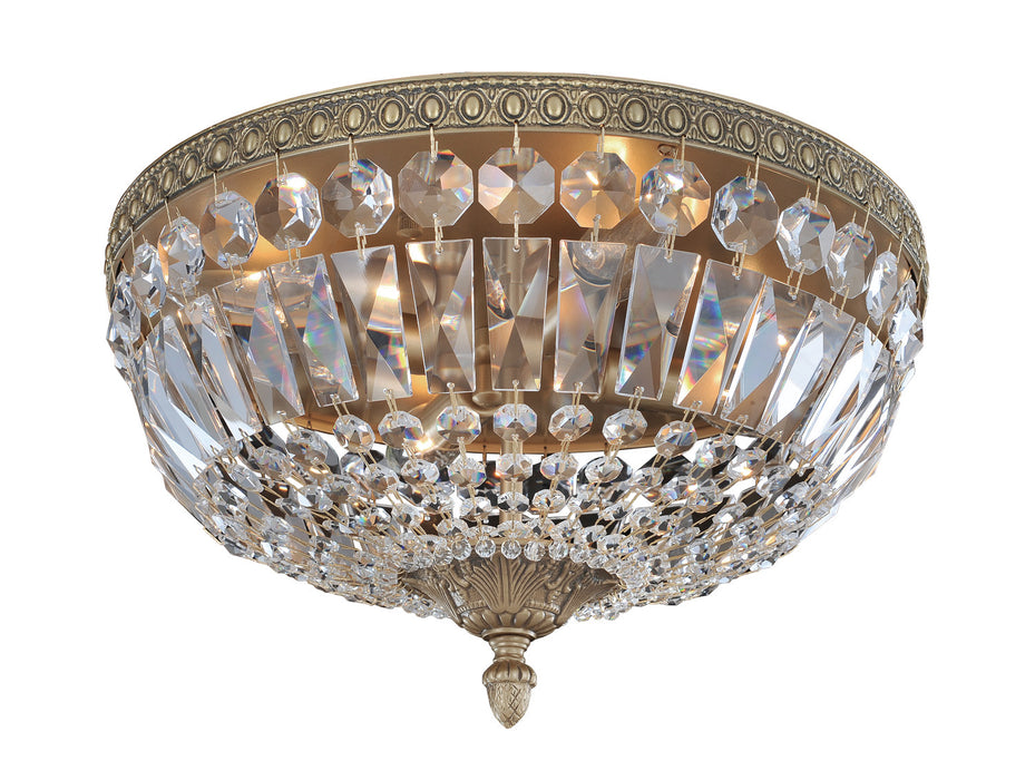 Allegri 025941-031-FR001 Four Light Flush Mount, Antique Gold