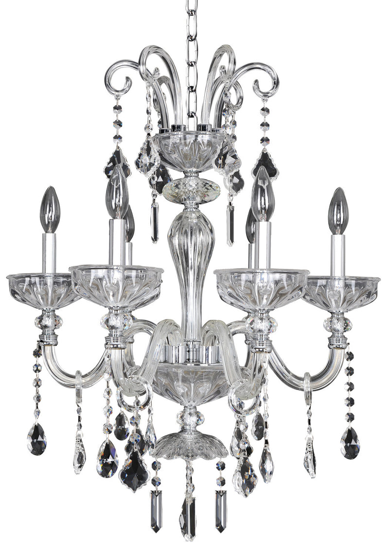 Allegri 026050-010-FR001 Six Light Chandelier, Chrome