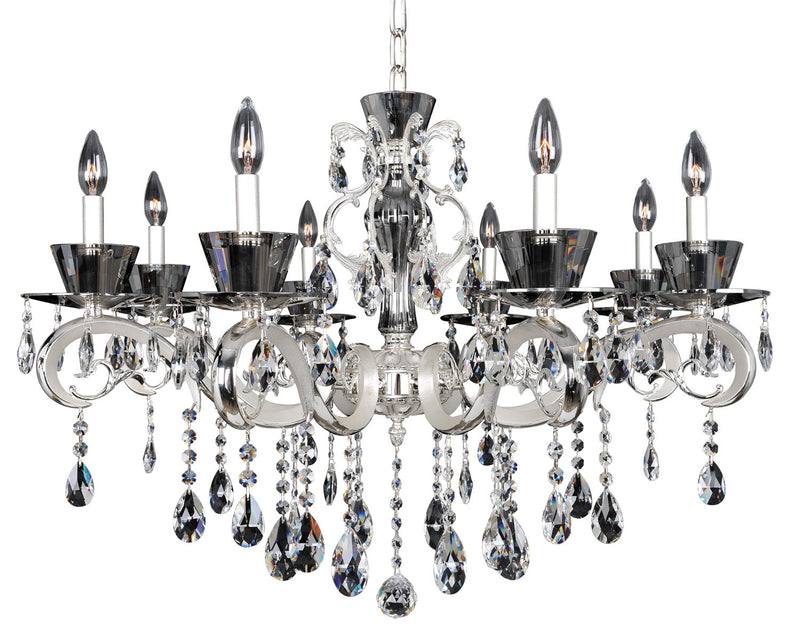 Allegri 10099-017-FR001 Eight Light Chandelier, Silver