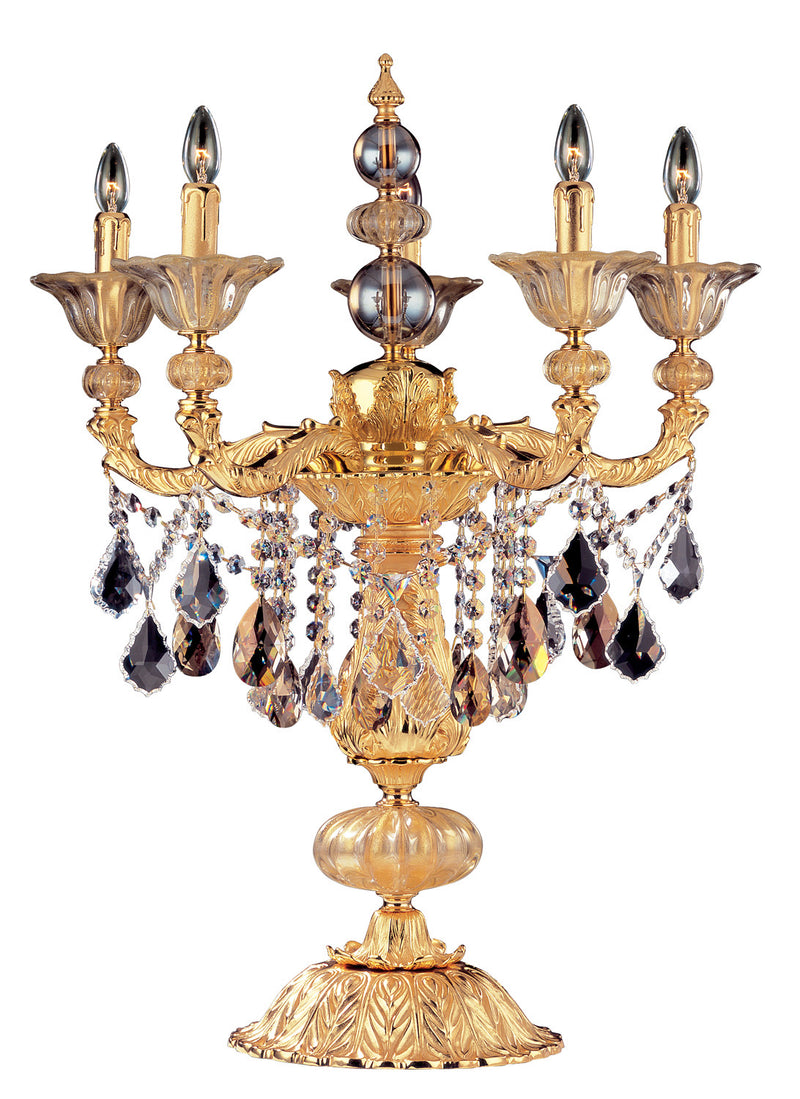 Allegri 10495-016-FR000 Five Light Table Lamp, Two Tone Gold - 24K