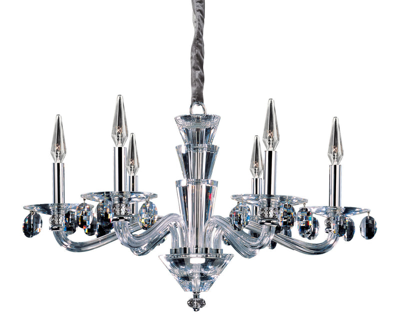 Allegri 11527-010-FR001 Six Light Chandelier, Chrome