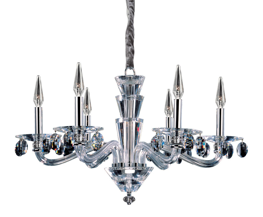 Allegri 11527-010-FR001 Six Light Chandelier, Chrome