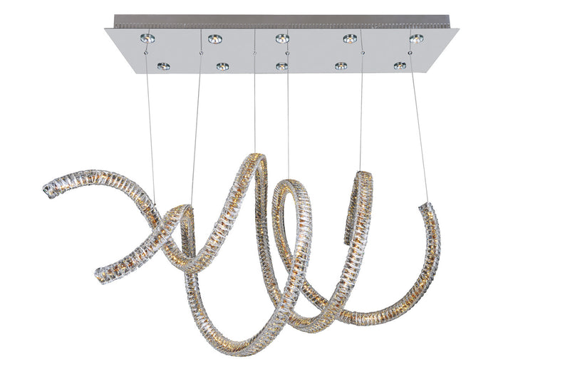 Allegri 11804-010-SE001 Ten Light Convertible Pendant - Flush Mount, Chrome