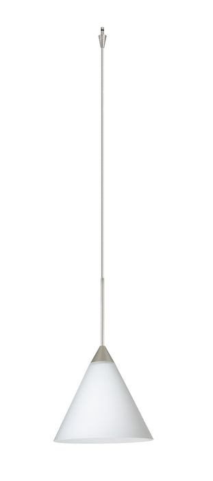 Besa XP-512107-SN One Light Pendant, Satin Nickel