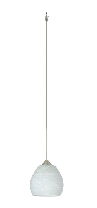 Besa XP-560560-SN One Light Pendant, Satin Nickel