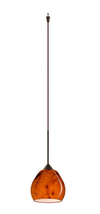 Besa XP-5605HB-BR One Light Pendant, Bronze