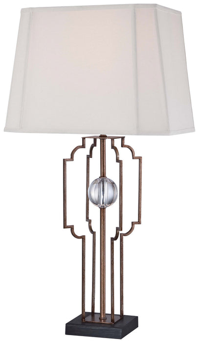 Minka-Lavery 12413-0 One Light Table Lamp, Silver Leaf