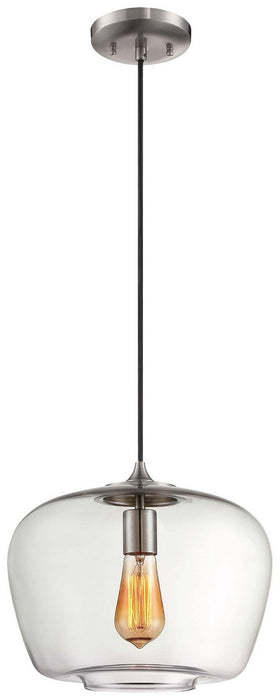 Minka-Lavery 2260-84 One Light Mini Pendant, Brushed Nickel