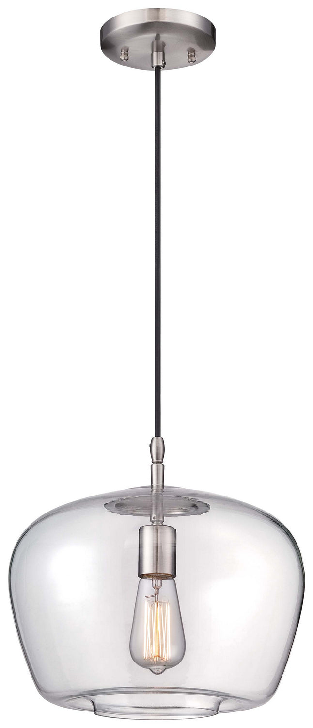Minka-Lavery 2260-84 One Light Mini Pendant, Brushed Nickel