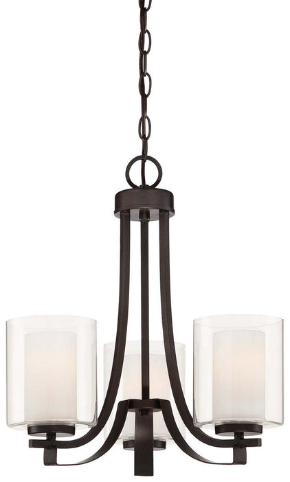 Minka-Lavery 4103-172 Three Light Chandelier, Smoked Iron