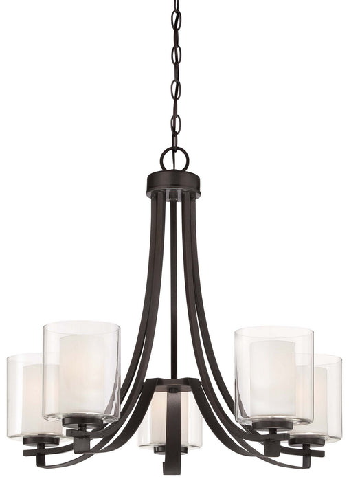 Minka-Lavery 4105-172 Five Light Chandelier, Smoked Iron