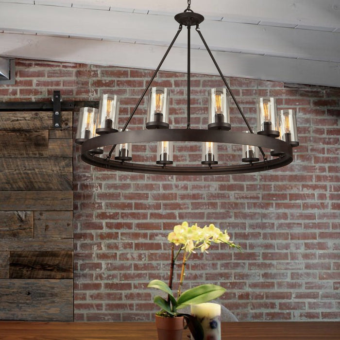 Artcraft AC10002 12 Light Chandelier, Oil Rubbed Bronze