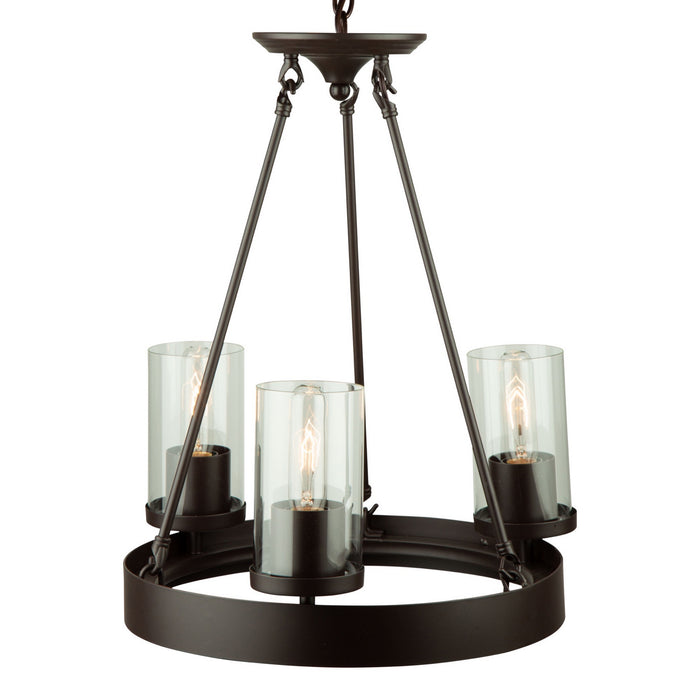 Artcraft AC10003 Three Light Chandelier, Oil Rubbed Bronze
