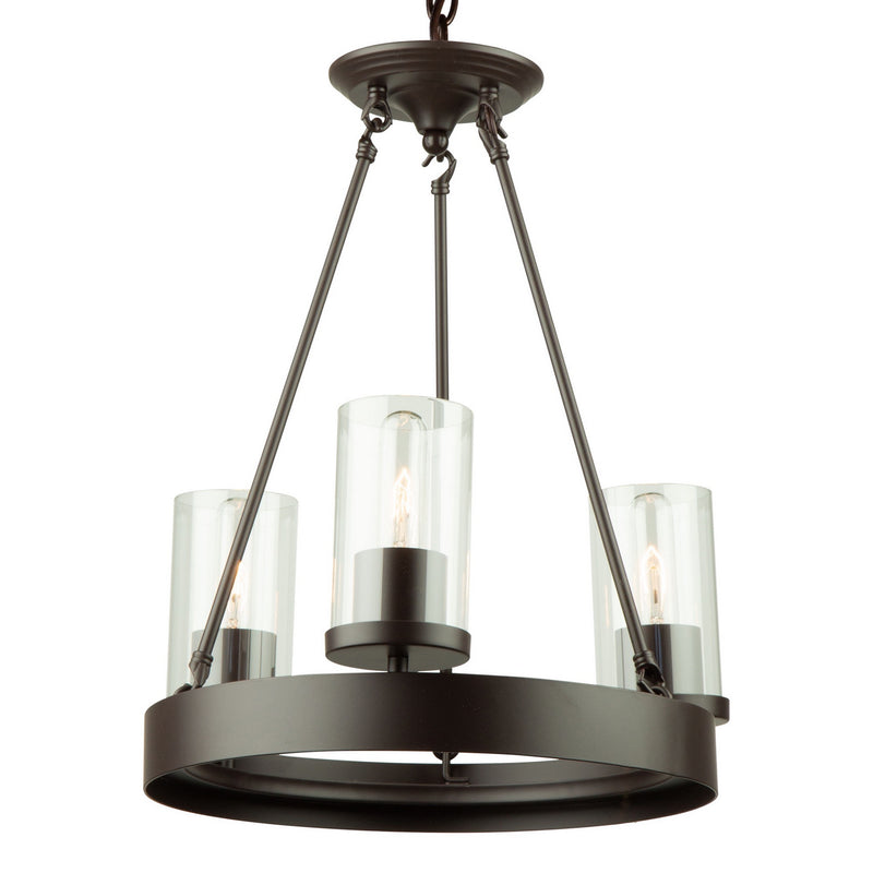 Artcraft AC10003 Three Light Chandelier, Oil Rubbed Bronze