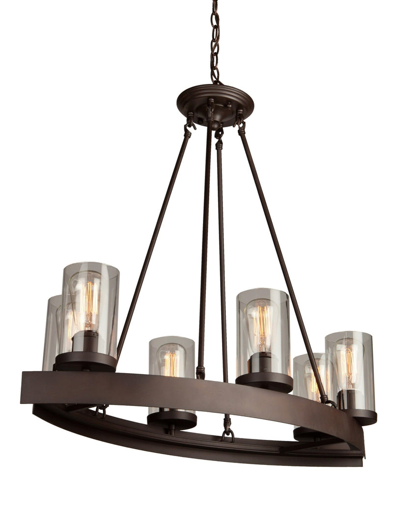 Artcraft AC10005 Six Light Chandelier, Oil Rubbed Bronze