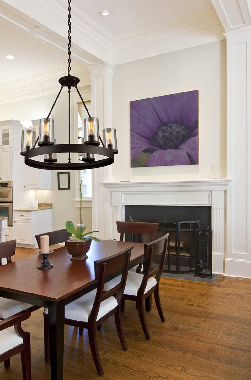 Artcraft AC10006 Six Light Chandelier, Oil Rubbed Bronze