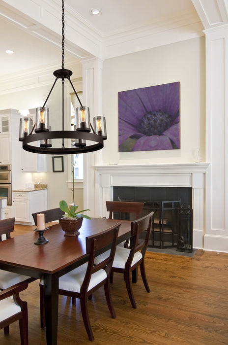 Artcraft AC10006 Six Light Chandelier, Oil Rubbed Bronze
