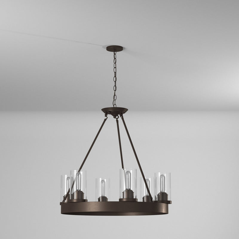 Artcraft AC10006 Six Light Chandelier, Oil Rubbed Bronze